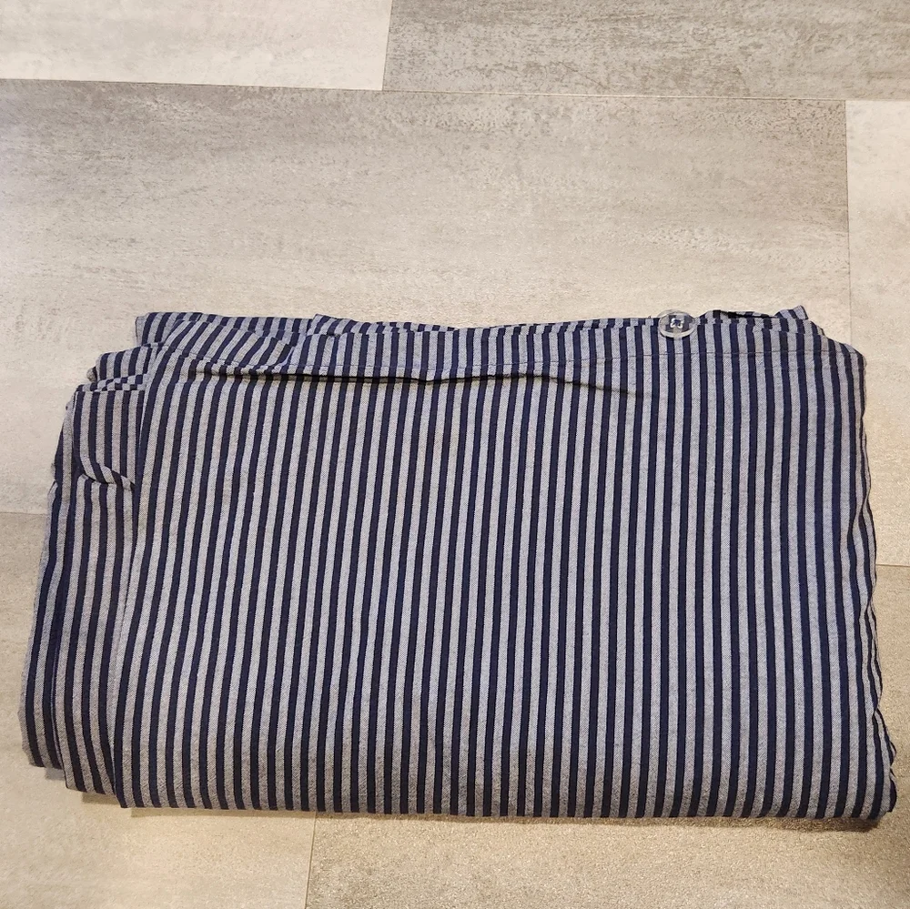 Pottery Barn 100% Cotton  Blue Gray Twin Duvet Cover College Dorm Teen
